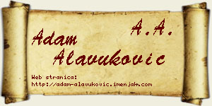 Adam Alavuković vizit kartica